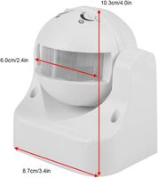 Capteur de mouvement de sécurité PIR avec angle d'induction étanche de 180 degrés Distance d'induction super longue