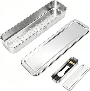 Spoon Fork Chopsticks Kitchen Portable Dinnerware <b>Box</b> Storage Containers <b>Metal</b> Stainless Steel Tableware Storage <b>Box</b> - Product Image 1