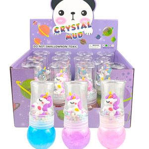 Venta caliente 12PCS Botella de bola desmontable de doble capa Brillo Elástico Little Horse Galaxy Crystal <span class=keywords><strong>Slime</strong></span> Kit - Product Image 3
