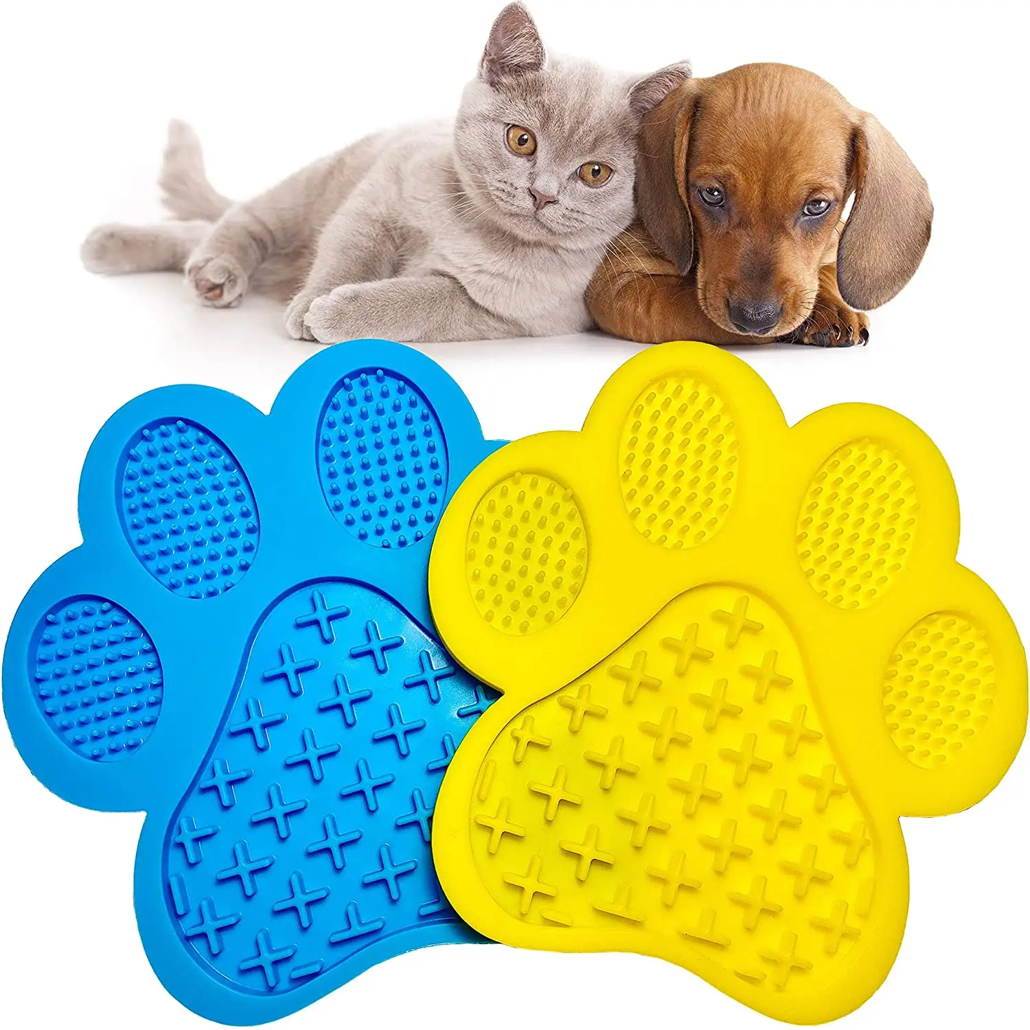 Oxilicone - Tapete de silicone para lamber cães e gatos, tapete de silicone para lamber, alimentador lento e ecológico, com forte sucção, atacado por atacado