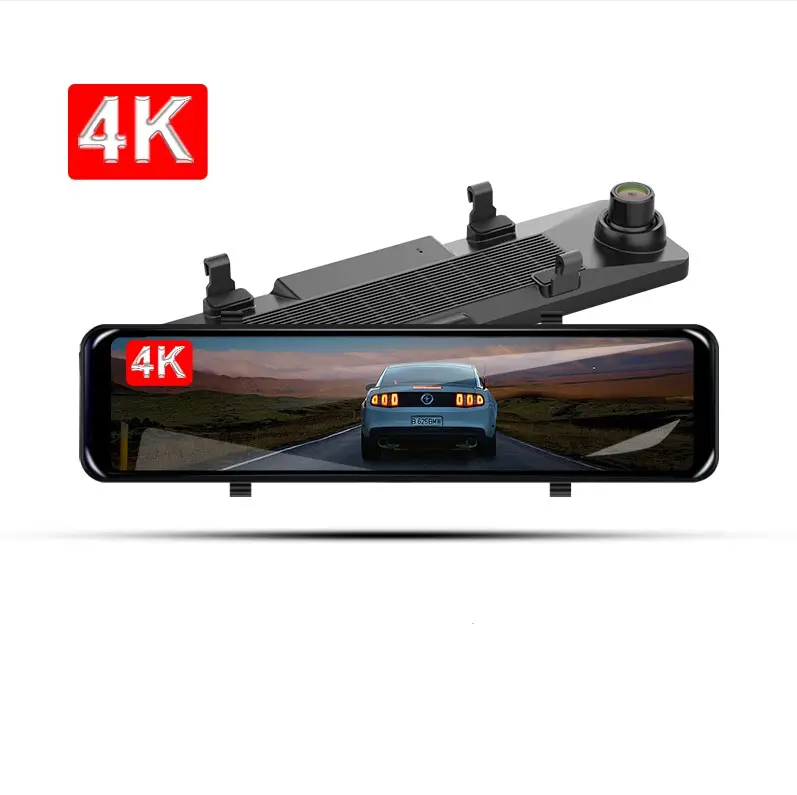 New Trending 4K Night Vision Dual Lens Car Rear View Camera Car Black Box with GPS Touch Screen Stream Media Car HD Dash Camera
