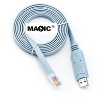 Câble console RJ45 USB vers série FTDI RS232 de haute qualité de 6 pieds pour routeurs