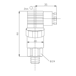 CMIENSEM P20 Interruptor de Pistón de Diafragma Mecánico NO/NC, Precisión de 0.1% FS, IP67, Detección de -20...85°C - Product Image 5