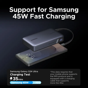 Banco de Energía Portátil de 67W y 20000mAh con Cable Integrado, Carga Rápida PD para Teléfonos Inteligentes, Tabletas y Laptops, Paquete de Baterías PB550/PB556 PB550/PB55 - Product Image 5