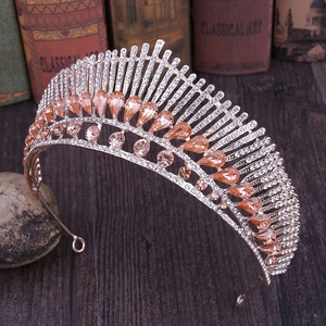 Cheerfeel <span class=keywords><strong>HP411</strong></span> de cristal, venta al por mayor de las mujeres del rhinestone nupcial tiaras de la boda concurso coronas - Product Image 5
