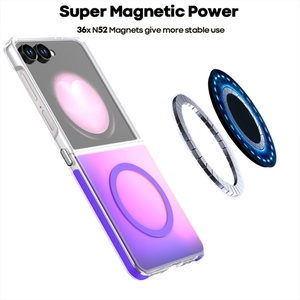 Funda Magnética Mate Degradada al por Mayor para Samsung Z Flip 8 4 5 6 7, Carcasa Protectora Antigolpes con Carga Inalámbrica - Product Image 3