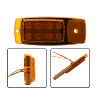 Feux de position latéraux LED ambre 10-30V avec réflecteur pour camion, remorque, bus, camping-car