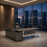 Escritorio Ejecutivo de Lujo E1, Tablero MDF, Cerradura Mecánica con Código, Acabado a Base de Agua, Muebles de Oficina para Jefes