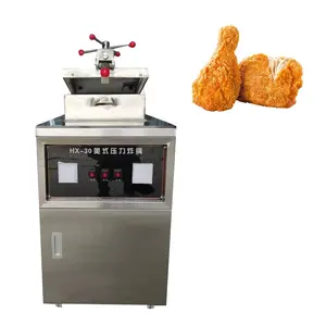 Tungku ayam goreng tekanan komersial versi komputer penggorengan tekanan tinggi dengan ekstraksi minyak otomatis dan penyaringan minyak