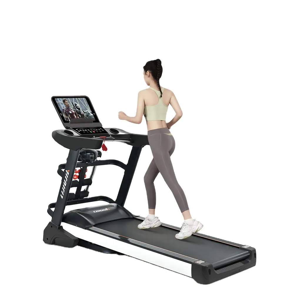Lijiujia factory customizable colors fitness equipment semi commercial AC motor motorized easy installation treadmill