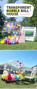 Globo inflable comercial rebote casa cúpula de burbujas de aire 3M 4m transparente salto Castillo soplador tienda para fiesta Renta al aire libre - Product Image 6