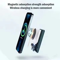 Batterie externe magnétique portable 10000 mAh, mince et légère, mini chargeur sans fil rapide pour téléphone portable 5000 mAh avec logo personnalisé