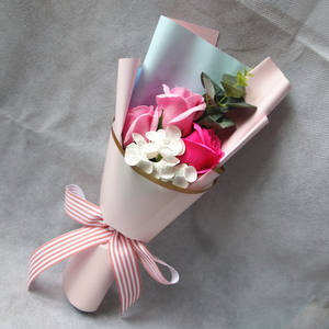Buket Sabun Beruang Mawar Bunga Matahari Hydrangea Hadiah Kreatif untuk Hari Valentine, Tanabata, Guru, Natal - Product Image 2
