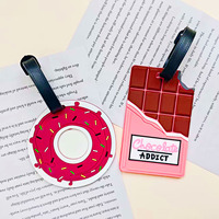 Porte-cartes de voyage artisanal en PVC souple, étiquette de bagage imprimée en caoutchouc, accessoires de voyage pour cartes d'identité de valise