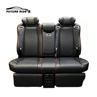Banc en cuir de luxe à 3 places pour fourgonnette MPV avec tablette d'accoudoir, écran LCD intégré et ceinture de sécurité améliorée