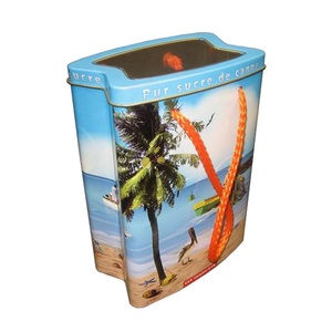 OEM đặt hàng không thường xuyên Túi xách tay hình dạng Quà Tặng tinplate hộp với Ribbon/Dây xử lý sang trọng túi thiếc - Product Image 2