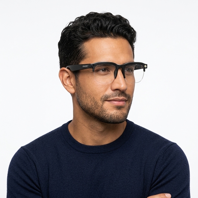 New Ai Glasses with 200W Pixel Camera Waterproof BT Open Ear Audio Smart Eyeglasses Support WiFi APP Control