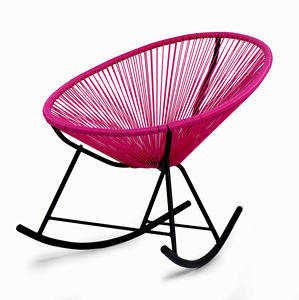 <span class=keywords><strong>Chaise</strong></span> à <span class=keywords><strong>bascule</strong></span> moderne en forme d'œuf <span class=keywords><strong>Acapulco</strong></span> Meubles en osier et résine tous temps pour l'extérieur et les repas Design coloré en bois et métal - Product Image 5