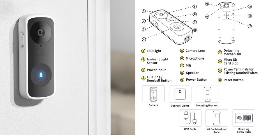 tuya 4k video doorbell