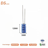 Supercondensateur 2,7 V 0,5 F à borne radiale 5x12 mm, polarisé, approvisionnement direct usine pour carte de commutation d'alimentation à charge complète
