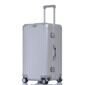 Badshishang 30-Inch Aluminum-Magnesium Alloy Trolley Case 4 <b>Wheels</b> Business Travel Luggage Black Durable Swivel <b>Wheels</b> - Product Image 5