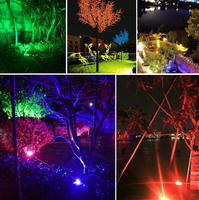 Projecteur LED Moderne 7W/10W RGB avec Corps en Aluminium Étanche IP65 Lumière de Jardin à Piquet pour Paysage Extérieur et Forêt