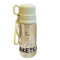 Nouvelle bouteille d'eau en plastique avec sangle, résistante aux hautes températures, en PC, design moderne, pour thé et eau, idéale pour l'été