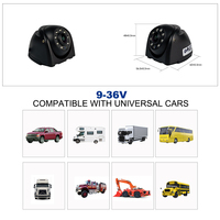 Cámara de Reversa Delantera/Trasera AHD 1080P con Gran Angular y Resistencia al Agua IP69K para Camiones Pesados y Autocaravanas