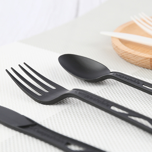 Plastic Disposable Utensils Plastic Cutlery Custom Made Brand Names Plastic Disposable Set Cutlery Eco-friendly Cornstarch Biodegradable Knife Spoon Fork CPLA Utensils