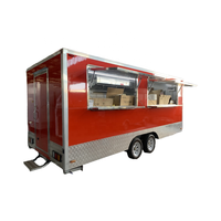 Remorque de cuisine complète en acier inoxydable de 16 pieds personnalisable fabriquée en Chine pour hamburger BBQ café camions de nourriture pour hot-dogs