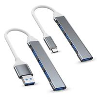 USB C Multiport Adapter 4-poorts USB 3.0 Hub Hoge Snelheid 5Gbps Gegevensoverdracht Uitbreidingsdock voor MacBook Laptop