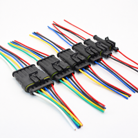 Konektor Amp Tahan Air 1/2/3/4/5/6 Pin untuk Mobil, Konektor Listrik Otomotif, Kabel Harness Otomatis untuk HID