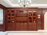 Armoire à vin en bois de luxe, taille personnalisée, meuble de salle à manger, armoire de présentation moderne en bois massif de style américain