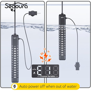 Pemanas Akuarium Submersible Seaoura SR-317 dengan Pengontrol Eksternal Layar Temperatur LED Ganda 63-94 ° Rentang F - Product Image 1