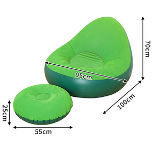 Flocked Foldable Lazy Sectional Ottoman Footrest Couch Lounger Seat <b>Bed</b> Canap Fauteuil Gonflable Air <b>Inflatable</b> <b>Sofa</b> Chairs - Product Image 1