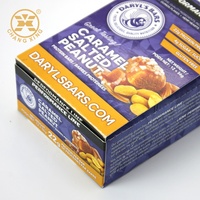 Marché canadien populaire impression personnalisée 400g barre d'arachide congelée barre protéinée chocolat carton affichage emballage alimentaire boîte de papier