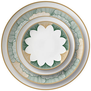 Juego de Platos y Tazones con Elementos de Hoja de Ginkgo, de Porcelana Fina, con Plato para Ensalada, Plato Ovalado y Plato para Postre - Product Image 2