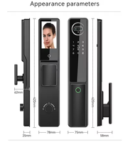 Serrure de Porte à Entrée sans Clé Sinovo, Verrou Intelligent Biométrique à Reconnaissance Faciale, Serrure de Porte Électronique Intelligente avec Caméra