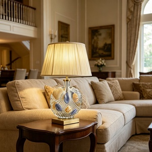 French-style Beige Hand Blown LED Bubble Glass Table Lamp Living Room Study Bedroom Simple Modern Fashion <b>Light</b> Luxury Cozy - Product Image 2