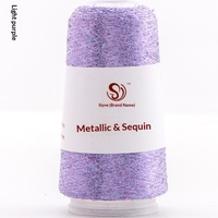 Joy/DIY Pelote de fil à tricoter artisanal en acrylique mélangé filé à la main, pour pulls, avec paillettes irisées or et argent et motifs floraux, fil coloré