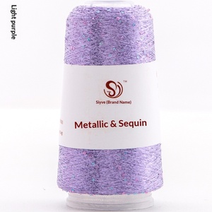 Joy/DIY Pelote de fil à tricoter artisanal en acrylique mélangé filé à la main, pour pulls, avec paillettes irisées or et argent et motifs floraux, fil coloré - Product Image 6
