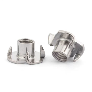 Chế Biến Gỗ Xây Dựng Màu Xanh Kẽm Mạ 4 Prong Thép Không Gỉ Chủ Đề Chèn T-Nuts Cho Gỗ - Product Image 5