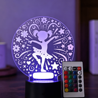 Lampe de nuit LED 3D créative pour danseuse, cadeau original, lampe gravée en acrylique, éclairage intérieur intelligent, cadeaux d'anniversaire