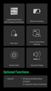 Radio <span class=keywords><strong>mobile</strong></span> numérique DMR portable MX500 QUANSHENG, portée 5 km, IP68, FCC CE - Product Image 6