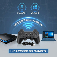 Manette de Jeu Sans Fil Bluetooth pour PS3 Gamepad Joystick Joypad Double Vibration