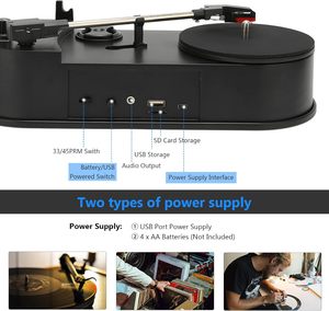 Convertidor de Tocadiscos Portátil, Digitaliza Colecciones de Vinilo a MP3, No Requiere PC, Altavoz Integrado, Alimentación por USB y Batería - Product Image 6