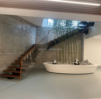 Vente en gros d'escaliers professionnels en colimaçon en acier inoxydable personnalisés Caractéristique durable Modèle de toboggan en spirale Hôtel Appartement Bois Verre