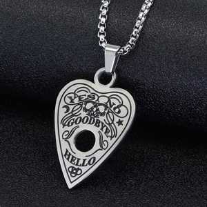 Collar de Joyería Gótica Oculta de Acero Inoxidable con Colgante en Forma de Corazón y Calavera Estrellada, Collares de Moda con Poder Espiritual - Product Image 3