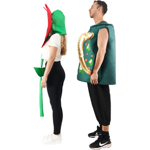 Conjunto de Disfraz de Flor y Botella de Agua para Adultos Unisex, Traje de Cosplay para Fiesta de Halloween, Primavera 2025 - Product Image 4
