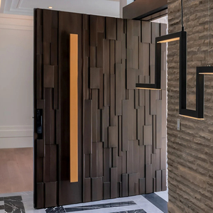 American Style Modern Solid Wood Front Entry <strong>Doors</strong> with UV Waterproof Finish Fire Prevention Customized Color &amp; Size - Product Image 5